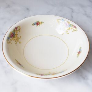 Vintage Homer Laughlin Rochelle Eggshell Nautilus 5.25" Dessert Bowl Gold Trim